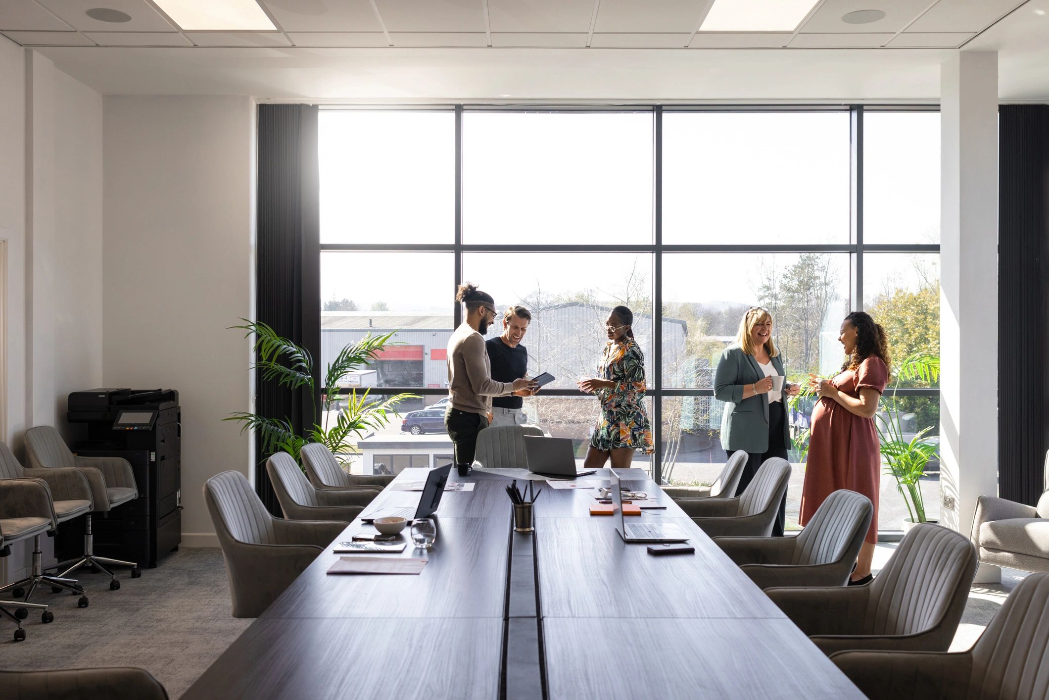 Executive collaboration in a modern office